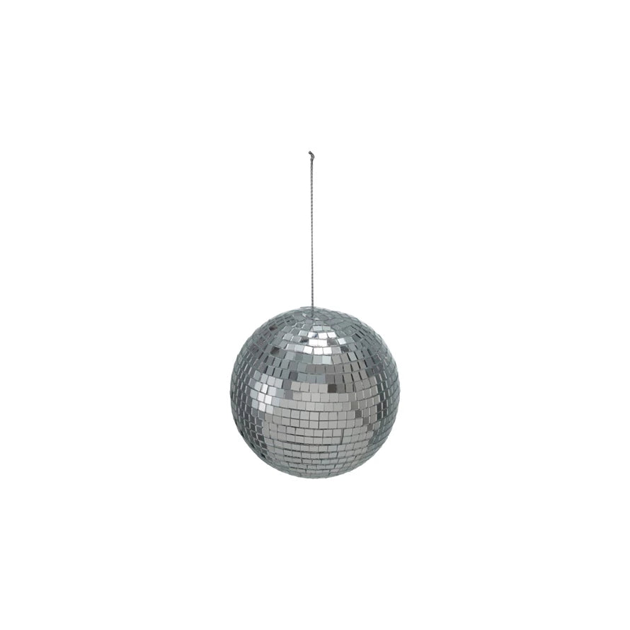 4" Mirrored Glass Mosaic Ball Ornament