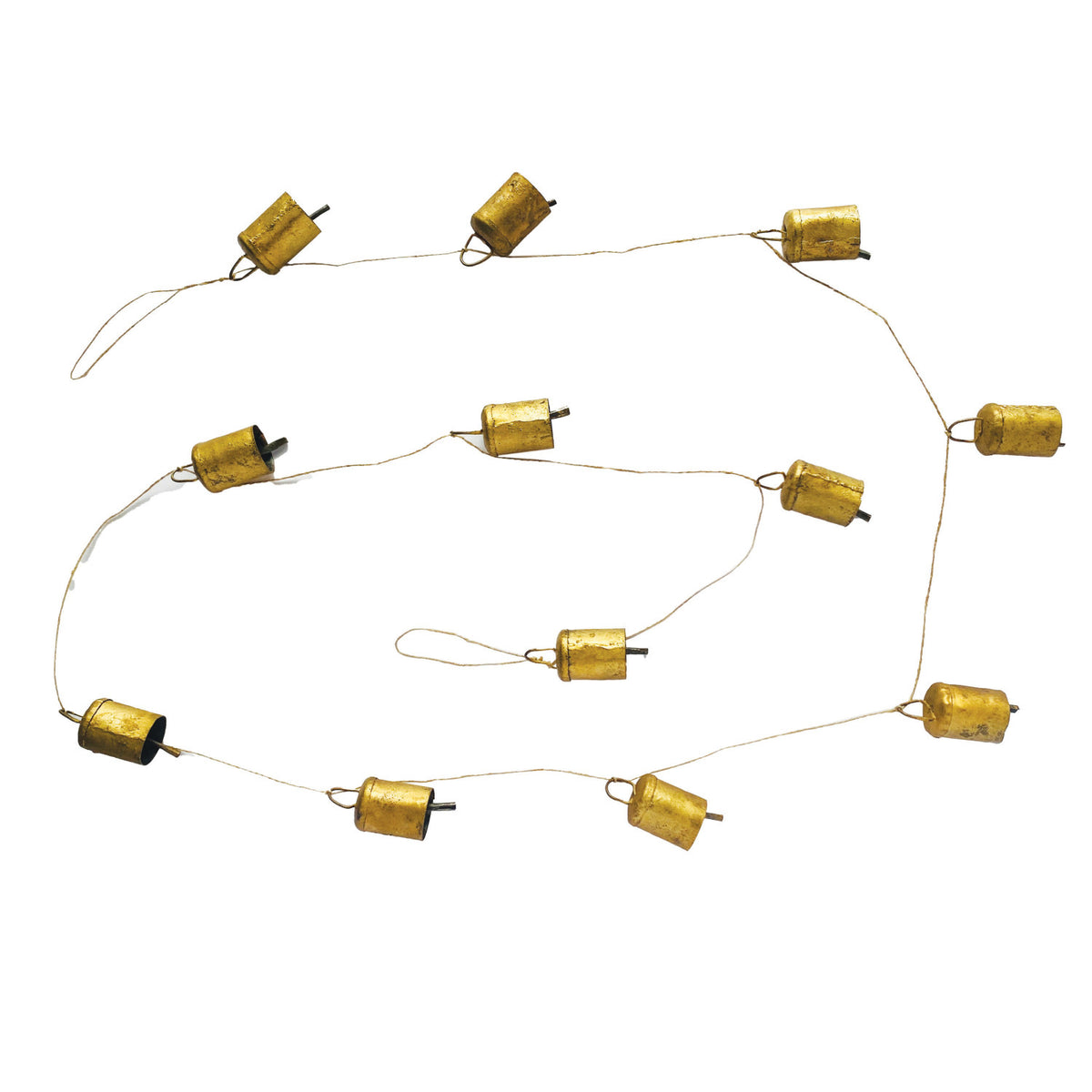 Metal Bell Garland On Jute Rope