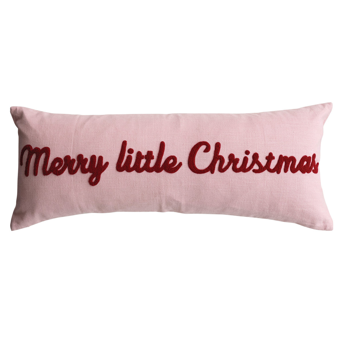 "Merry Little Christmas" Tufted Lumbar Pillow