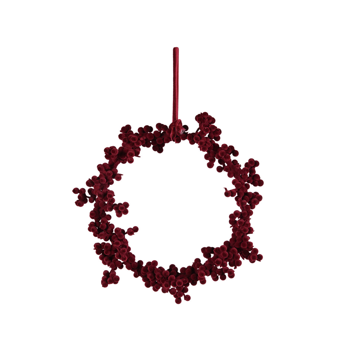 Burgundy Round Ball Wreath