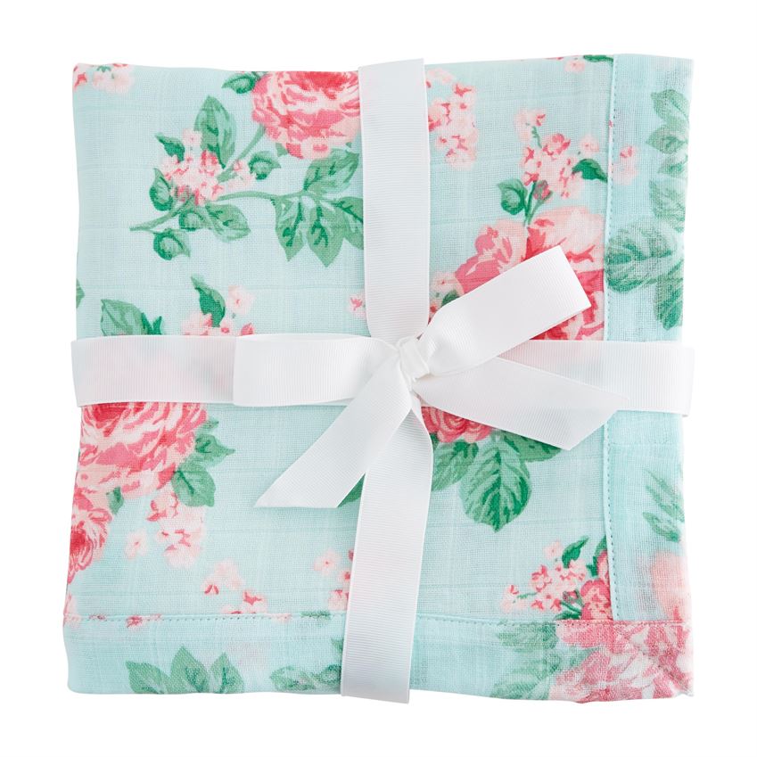 Floral Receiving Blanket
