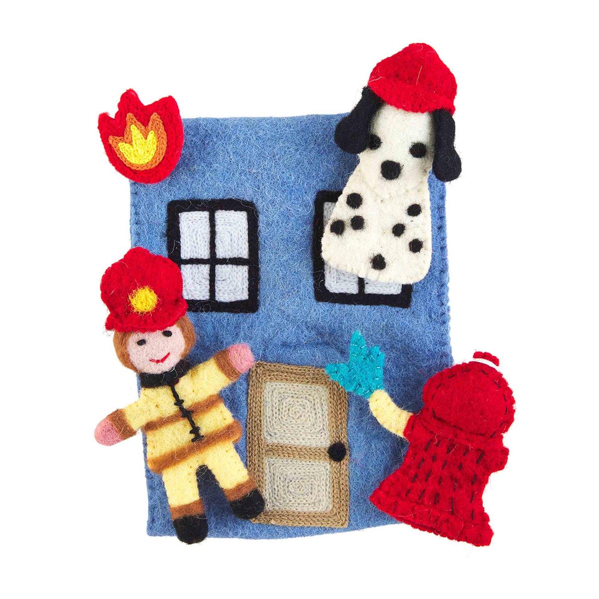 Firefighter Finger Puppet Set