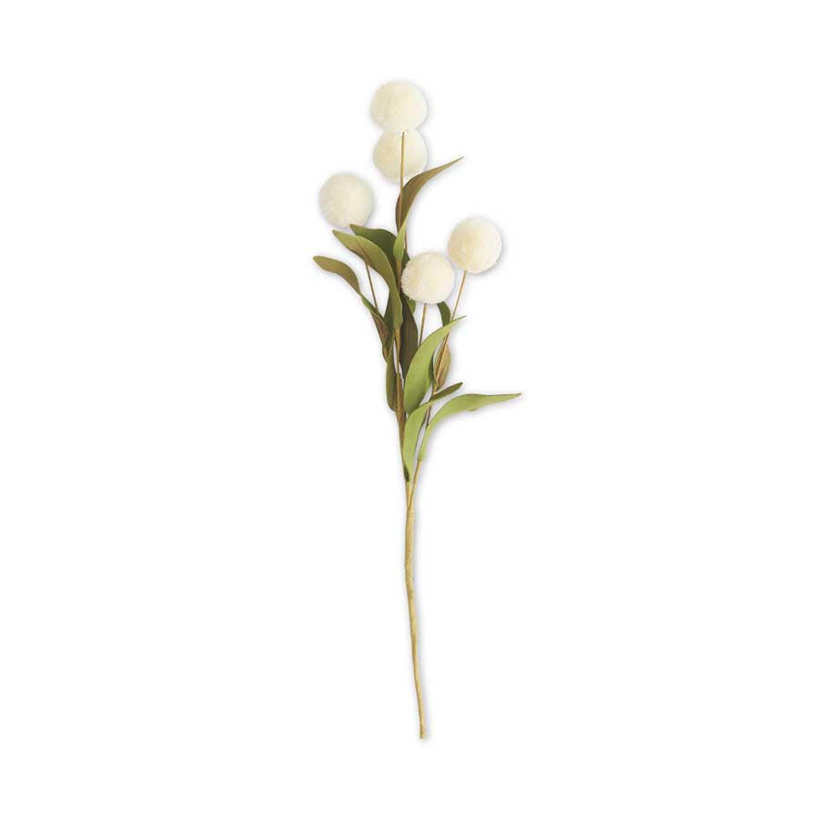 White Ball PomPom Pick