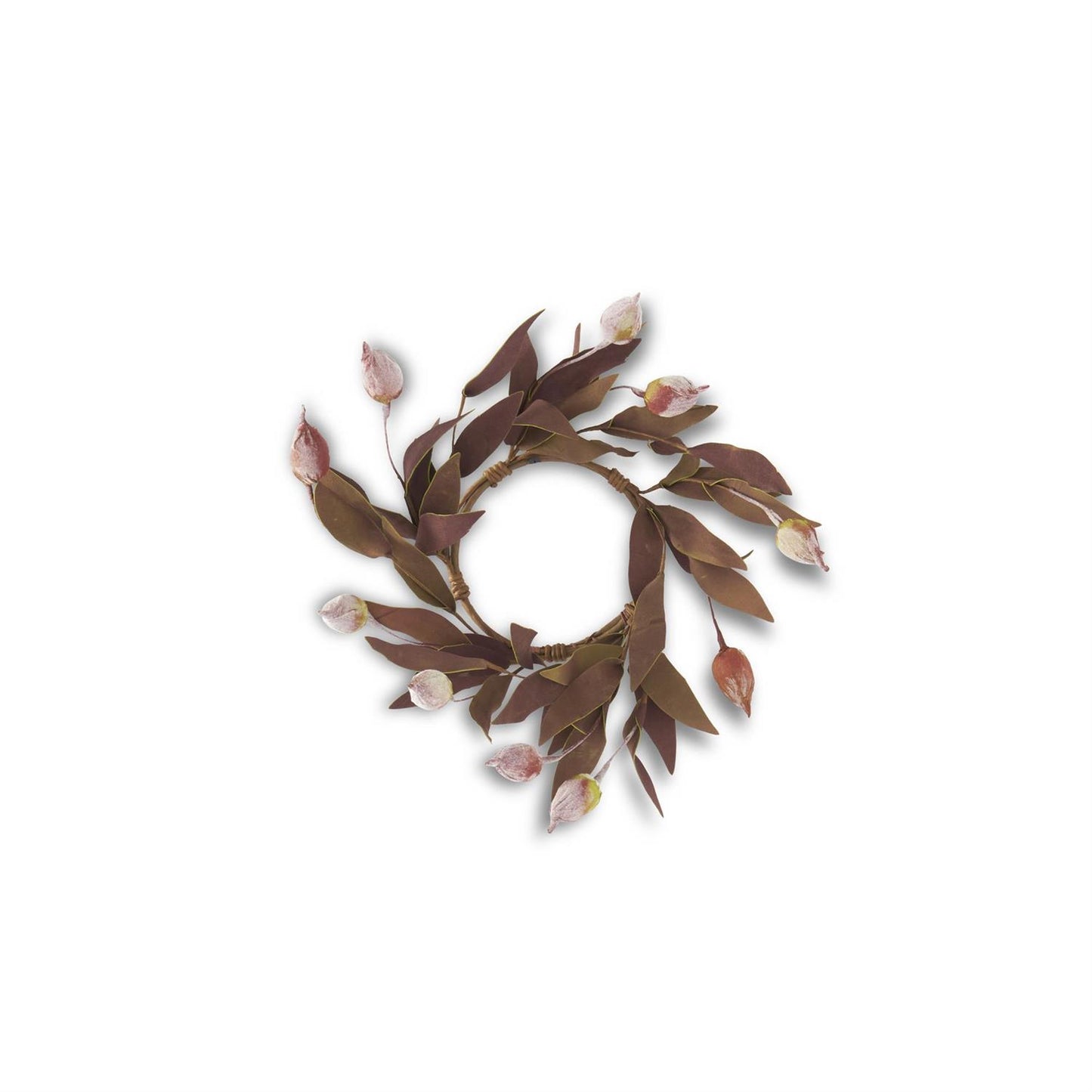 Burgundy ;& Green Sleepy Silene Eva Candle Ring