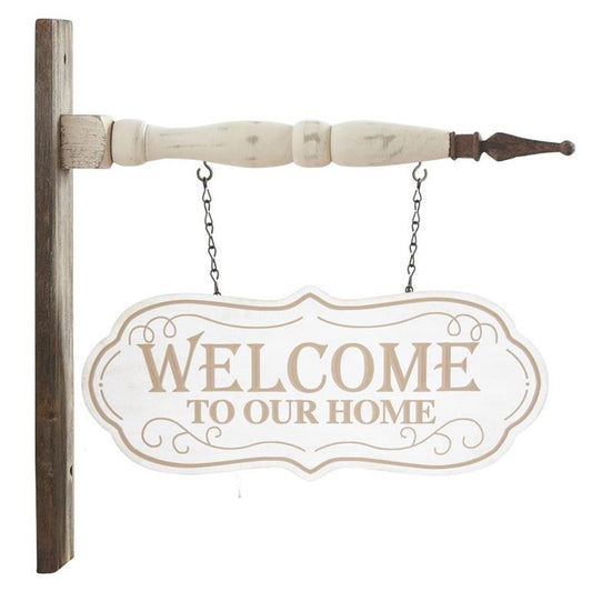 "Welcome to our Home" sign arrow replacement
