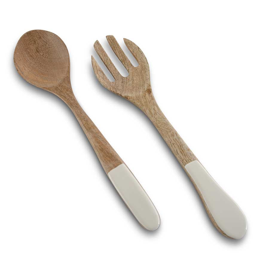 Enameled Mango Salad Utensils