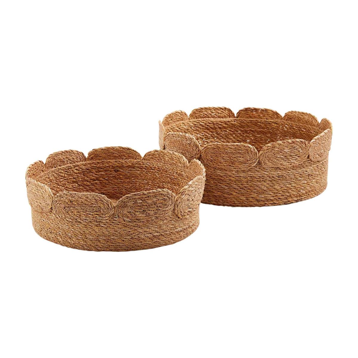 Scalloped Jute Baskets