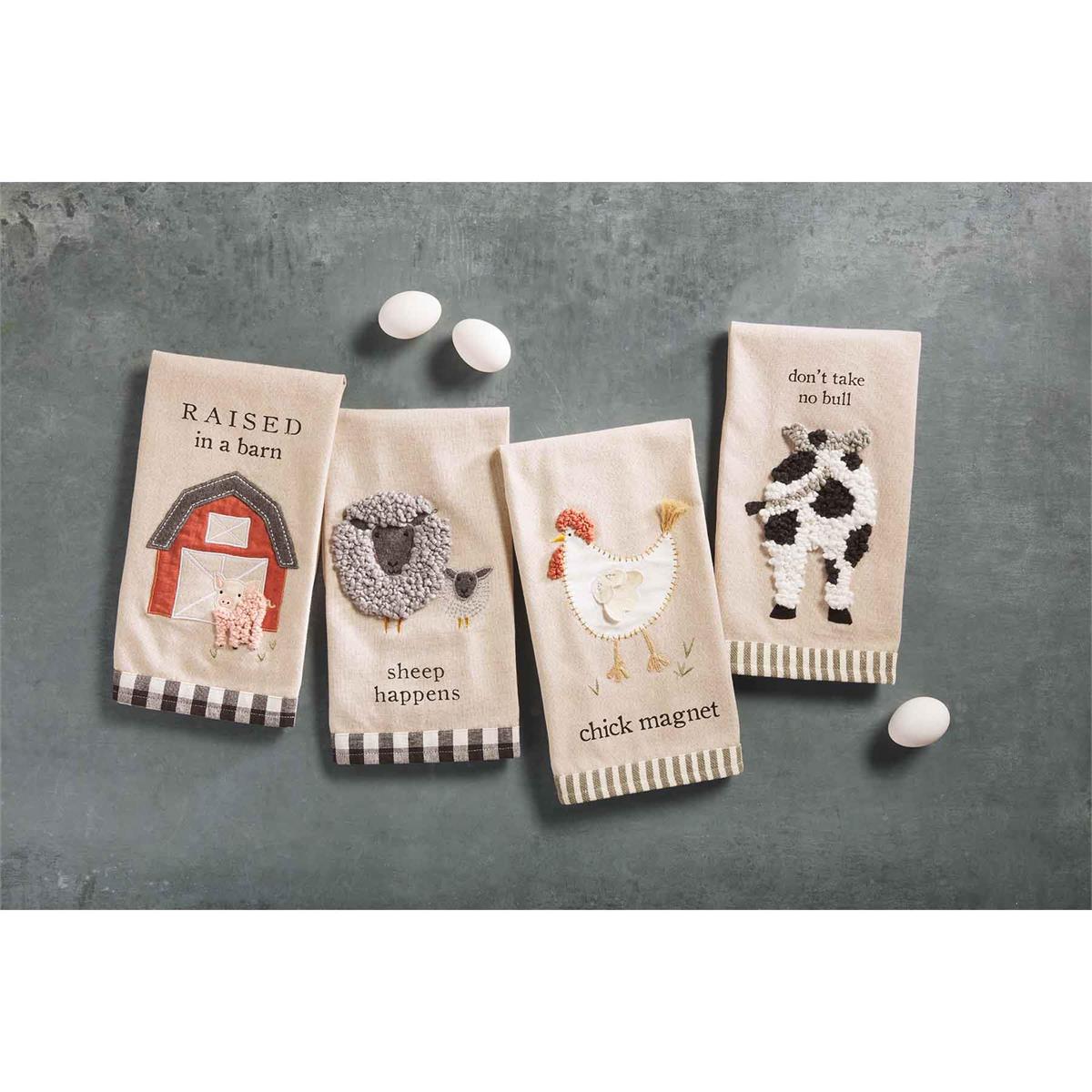 Farm Applique Towels