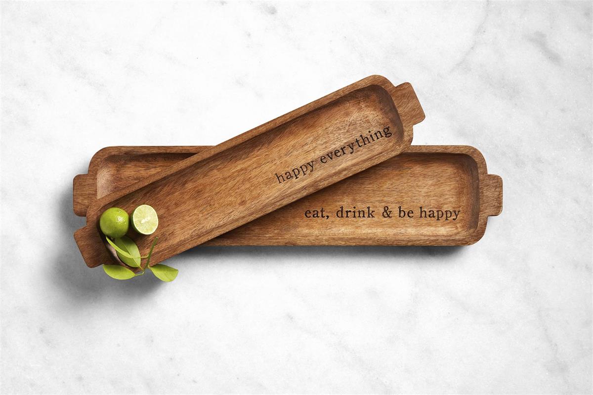 Happy Wooden Trays