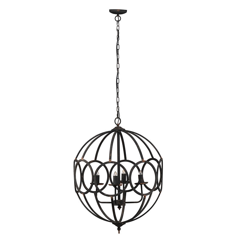 Four-Light Orb Chandelier