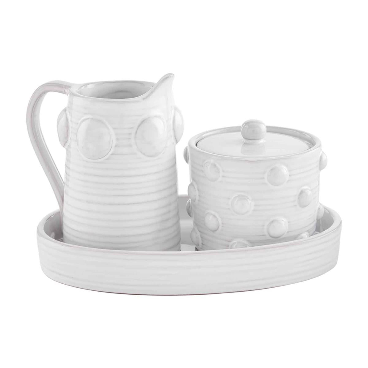 Beaded Cream & Sugar Set