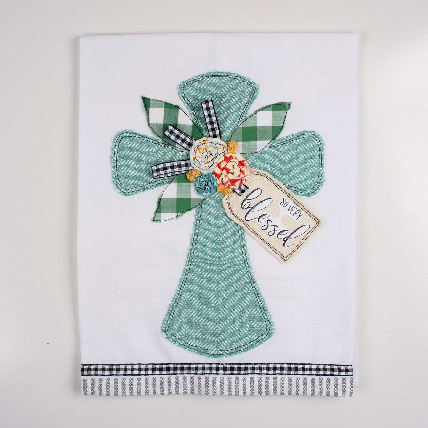 So Very Blessed Cross Tea Towel