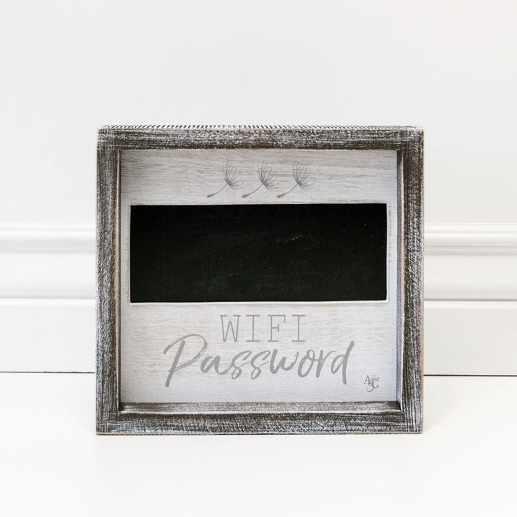 Wifi Password Chalkboard Wood Sign