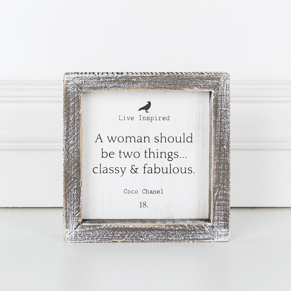 Classy & Fabulous Wood Sign