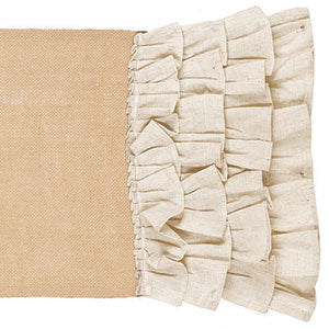 Ruffled Burlap Runner