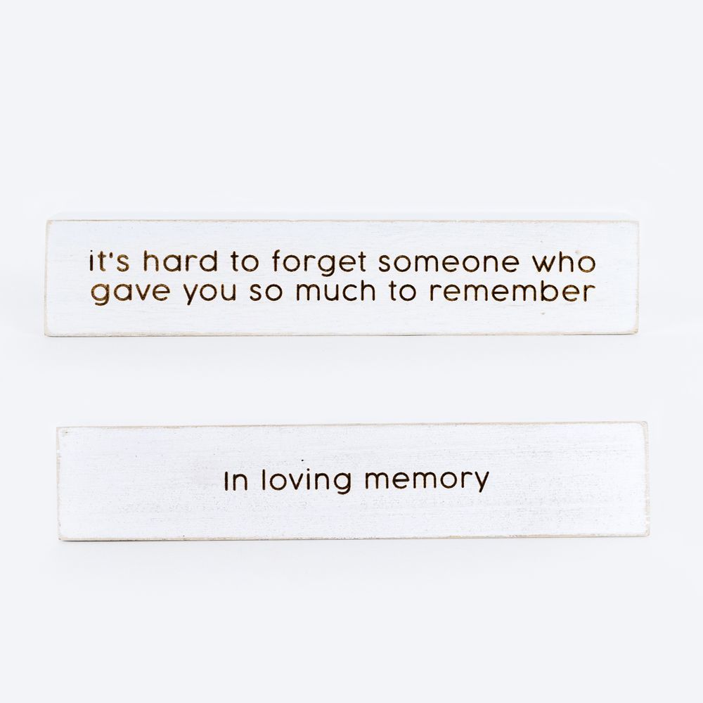 Bereavement Reversible Wood Blocks