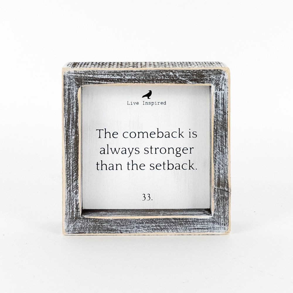 Comeback Wood Sign