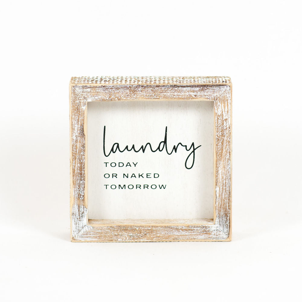 Laundry Today Wood Sign