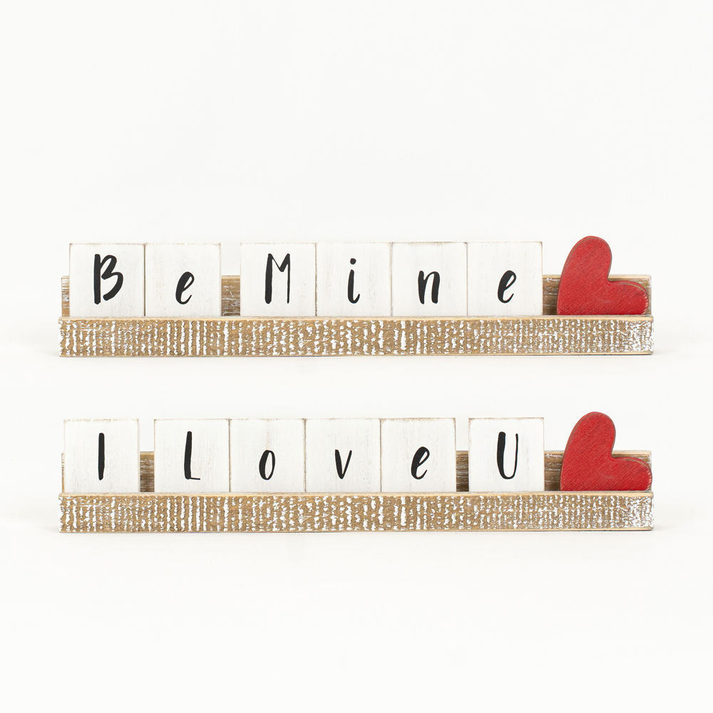 Be Mine & I Love U Ledge Set