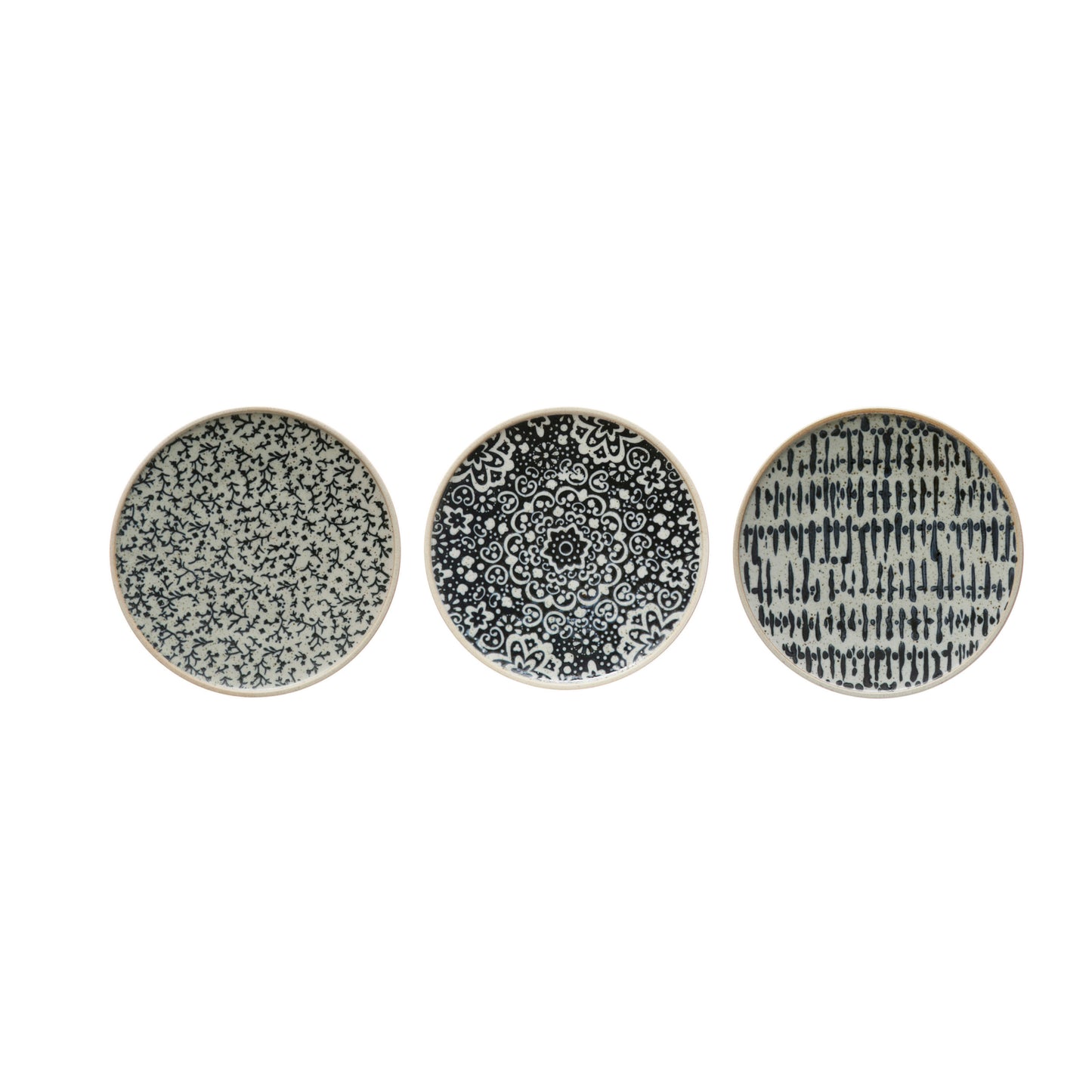 Hand-Stamped Stoneware Plate