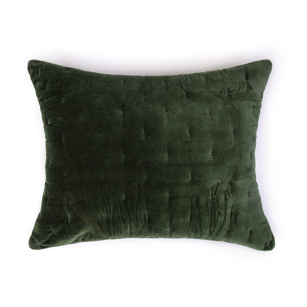 Kale Linen & Velvet Quilt