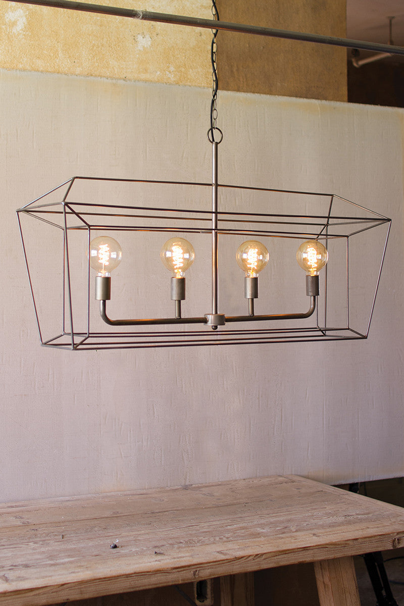 Rectangle Iron Bar Pendant Light
