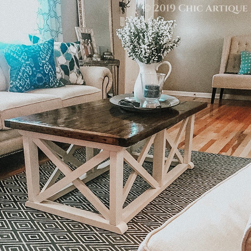 Traditional X-Style Coffee Table