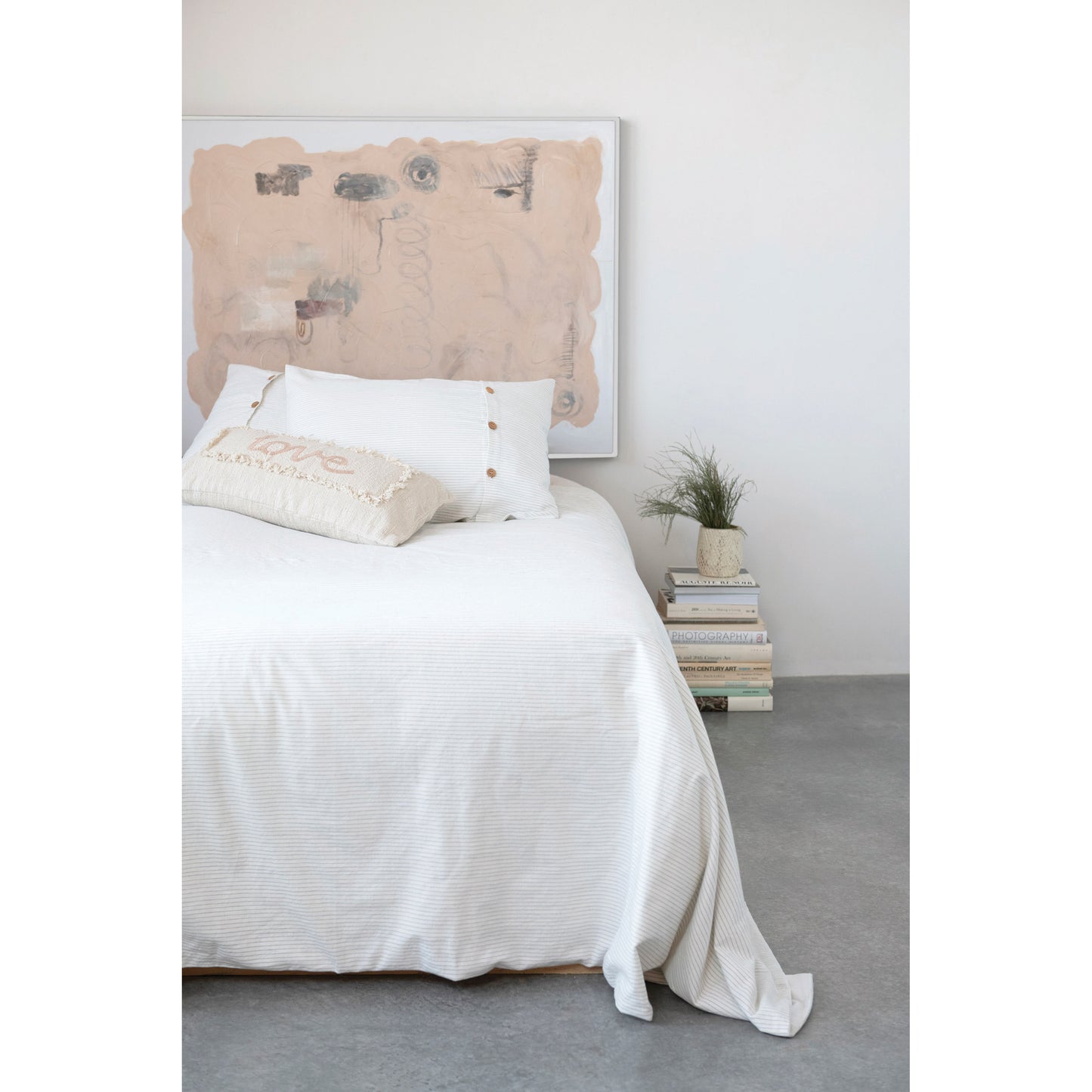 Cotton Double Sided Striped Duvet King Set