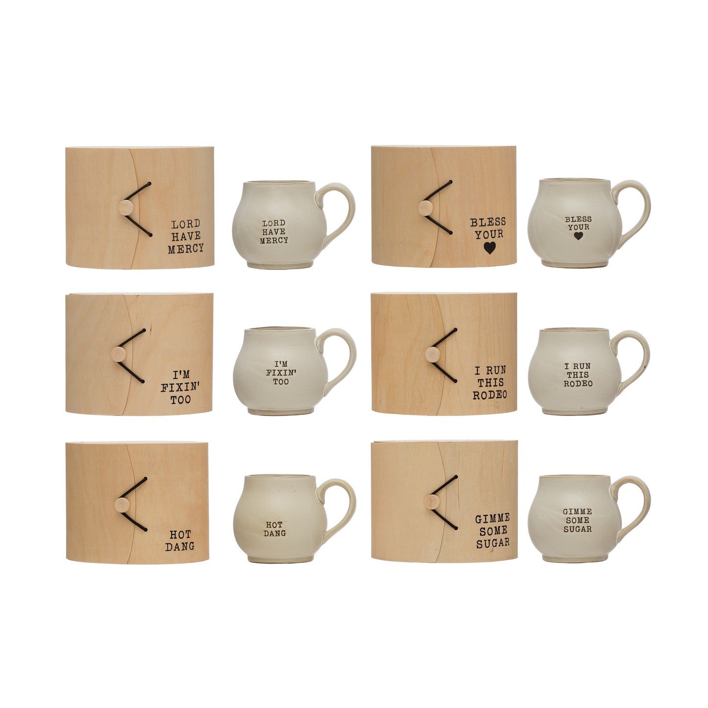 Stoneware Mug with Wood Gift Box