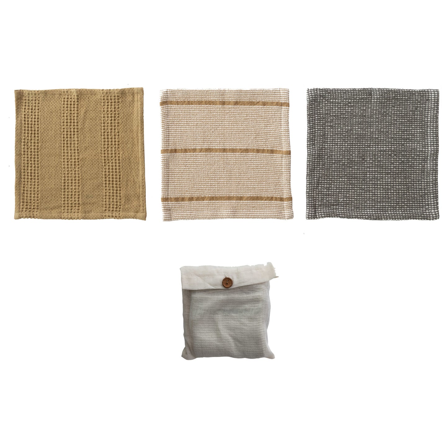 Cotton Waffle Weave Dish Cloth Set