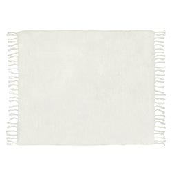 Antique White Linen Throw