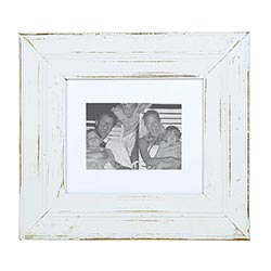 Distressed White Photo Frame