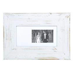 Distressed White Photo Frame
