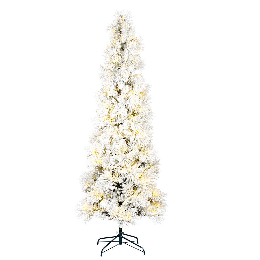 9' Flocked Atka Pencil Tree