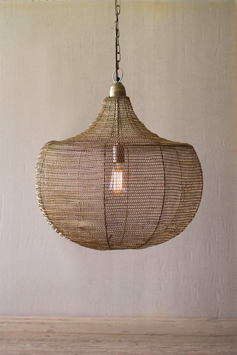 Wire Weave Pendant Light