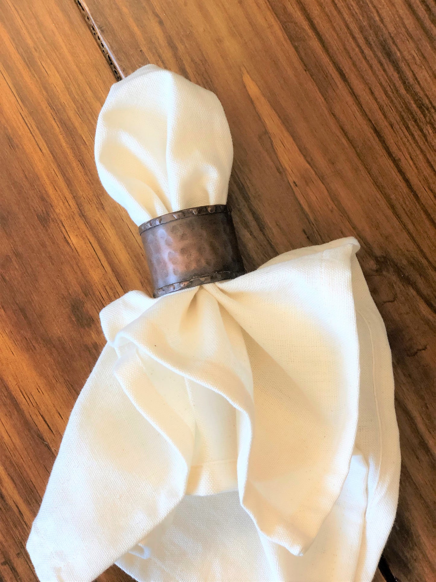 Hammered Copper Napkin Ring