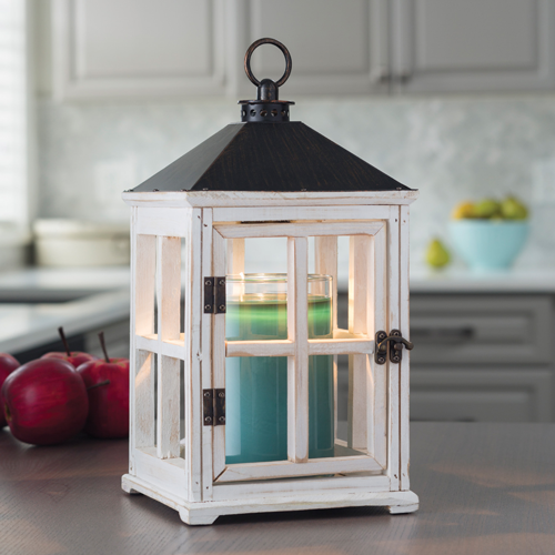 Aged White Lantern Warmer