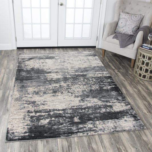 Storm Gray Distressed Rug