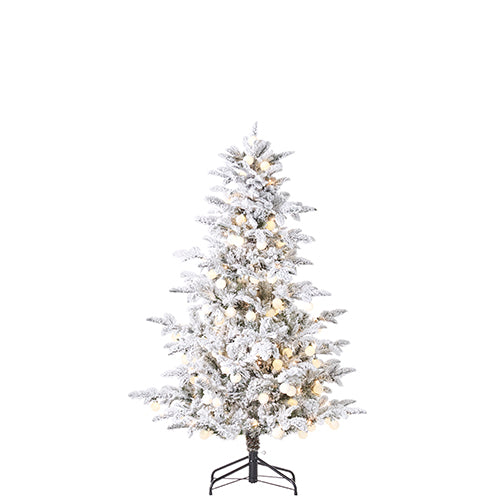 5' Snake Light Flocked Augusta Fir Tree *Discontinued*