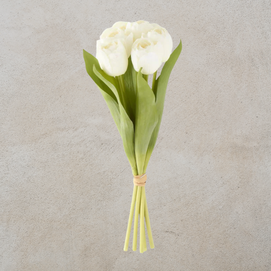 Real Touch White Tulip Bundle