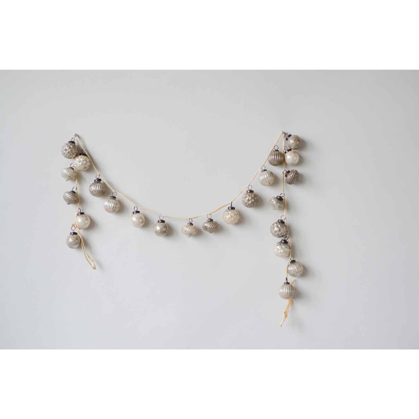 Embossed Mercury Glass Ornament Garland