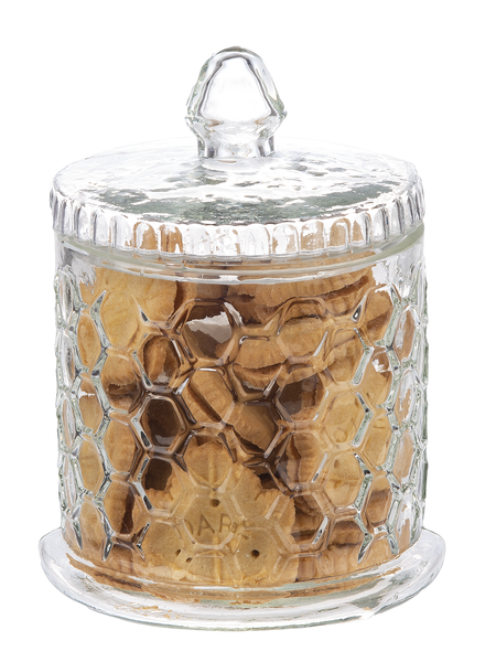 Glass Embossed Honeycomb Container