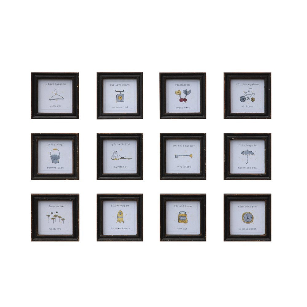 Cute Sayings Wood Framed Wall Decor