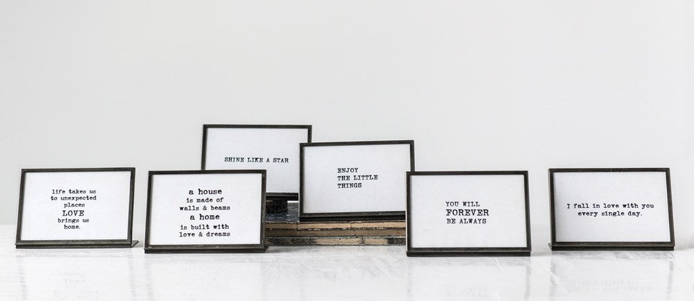 Metal & Glass Framed Sayings