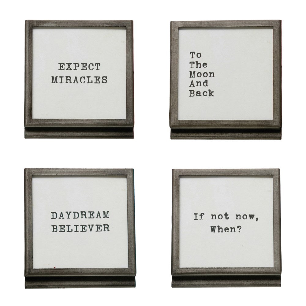 Metal & Glass Framed Sayings