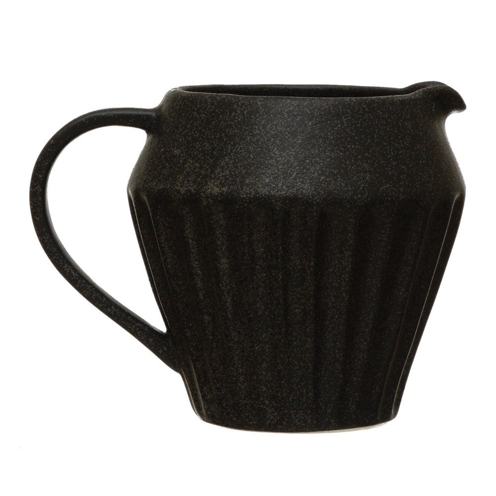Black Matte Stoneware Pitcher