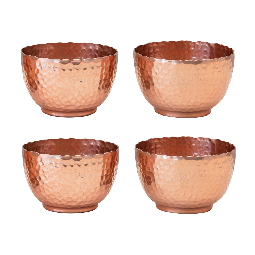 Hammered Copper Finish Bowl Set