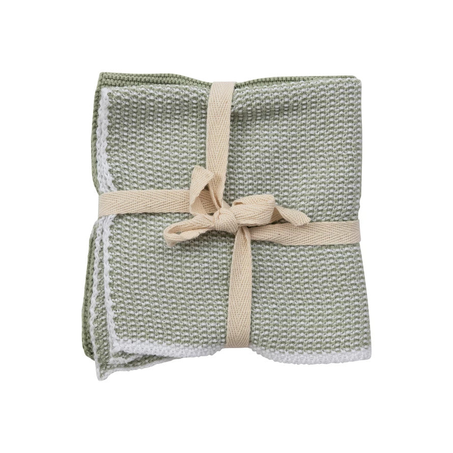 Cotton Knit Dish Cloth Set