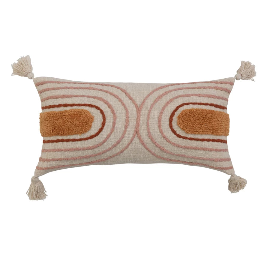 Cotton Tufted Lumbar Pillow