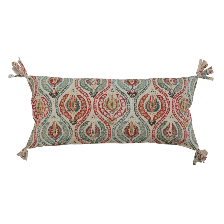 Cotton Printed Lumbar Pillow